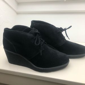 Collections by Clark black suede lace ups.